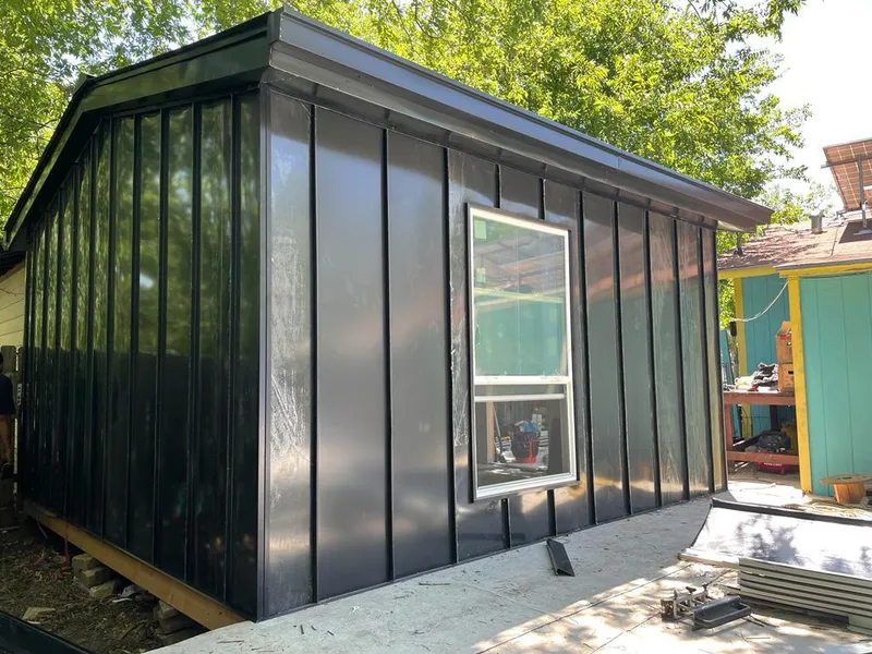 Black standing seam metal wall panels for Metal Roof Installation in Skiatook