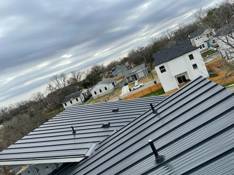 Standing seam metal roof panels with vents for Skylight Repair in Skiatook